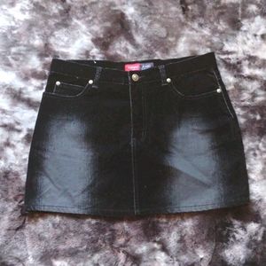 NWOT Younique Jeans black velvet mini skirt